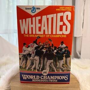 General Mills Wheaties 1987 World Champions Minnesota Twins Cereal Box